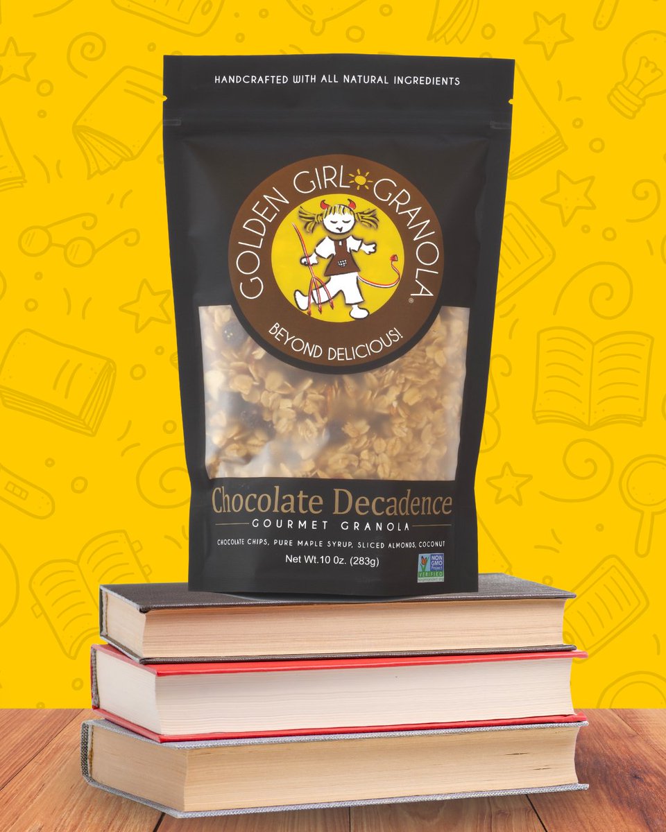 GoGoldenGirl's tweet image. Notes, coffee and Golden Girl Granola…your trio for academic success. Snack smart, focus better, crush those assignments! #SnackSmart #GoldenGirlGranola #BeyondDelicious