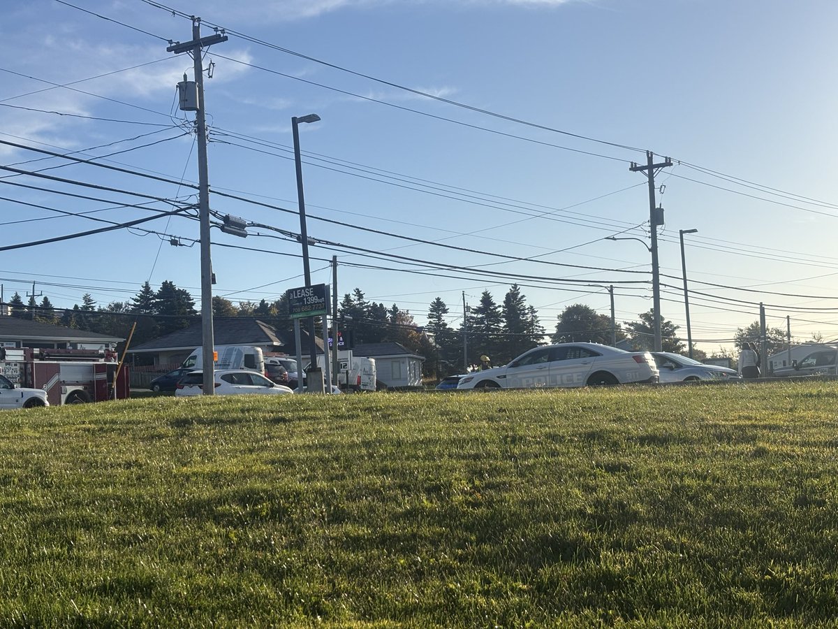 What appears to be a two vehicle collision that had occurred on Topsail Road near Marlin Drive has since been moved into a near by parking lot. Traffic is still slowed in the area. #nltraffic