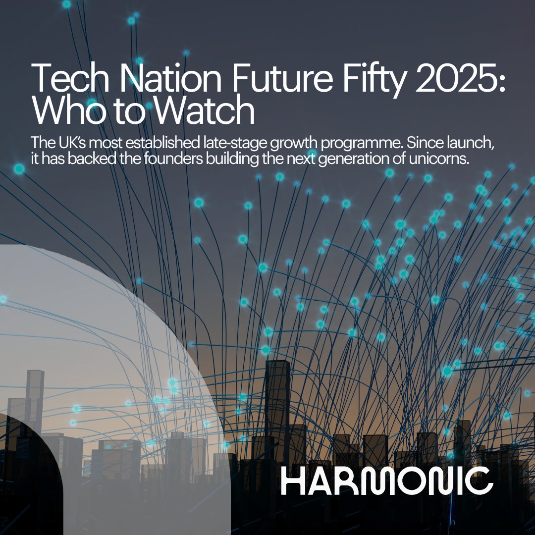 Harmonic Finance & Operations (@harmonicgrouphq) on Twitter photo This year’s 50 scale-ups have already raised £4.5bn, created 4,000+ jobs, and are shaping the future of UK tech across climate, biotech, AI & health.
👉 Read the full article here: harmonicfinance.com/insight/tech-n…
📩 Contact Jamie Huddart – jamie.huddart@harmonicfinance.com This year’s 50 scale-ups have already raised £4.5bn, created 4,000+ jobs, and are shaping the future of UK tech across climate, biotech, AI & health.
👉 Read the full article here: harmonicfinance.com/insight/tech-n…
📩 Contact Jamie Huddart – jamie.huddart@harmonicfinance.com