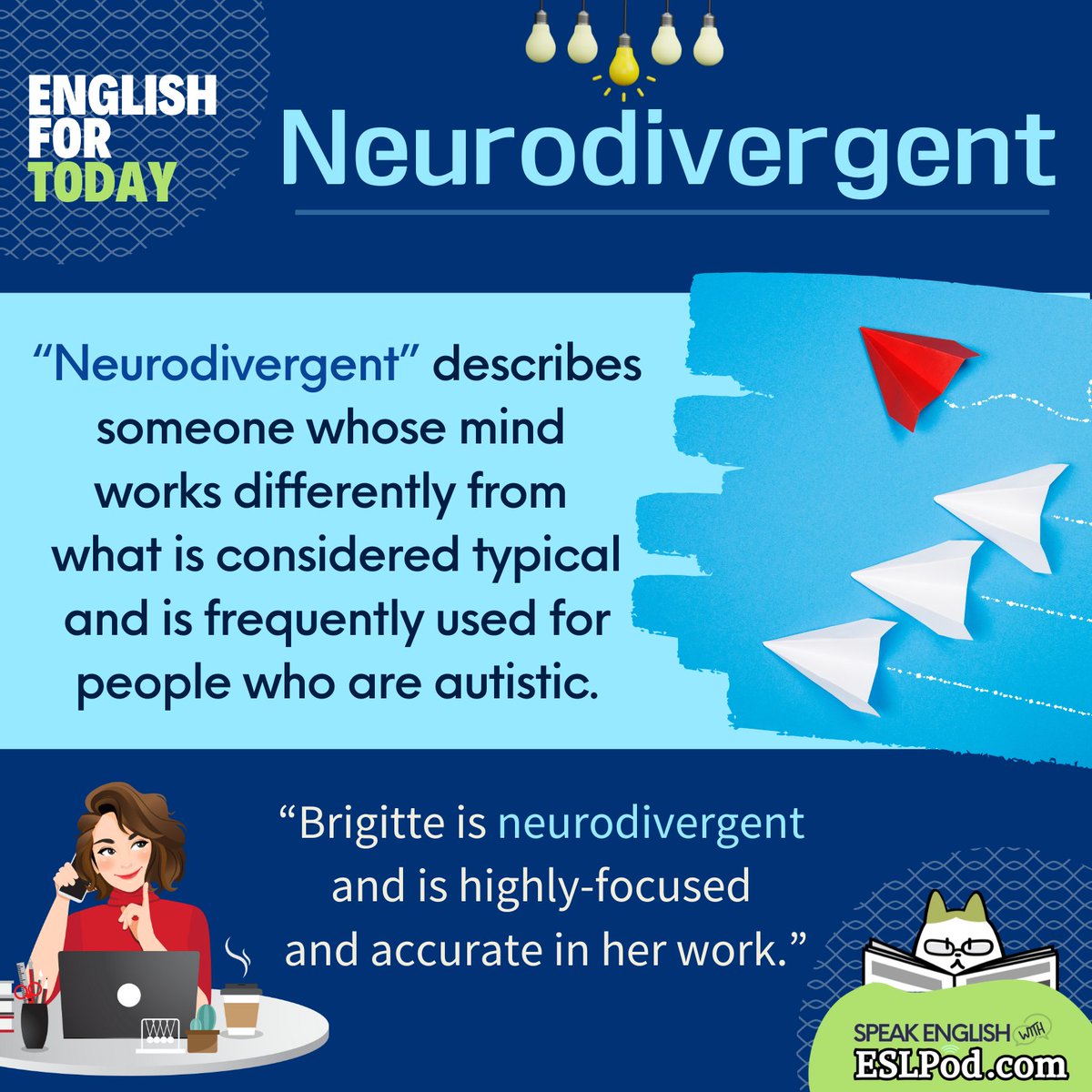 WHAT DOES "NEURODIVERGENT" MEAN?

Get more than 1,800 lessons on dozens of different topics - learn more here:
tv.eslpod.com

Join 15 million people who've learned English from ESLPod.com.

~Jeff

#eslpodcast #eslpod #freeenglish #englishlesson