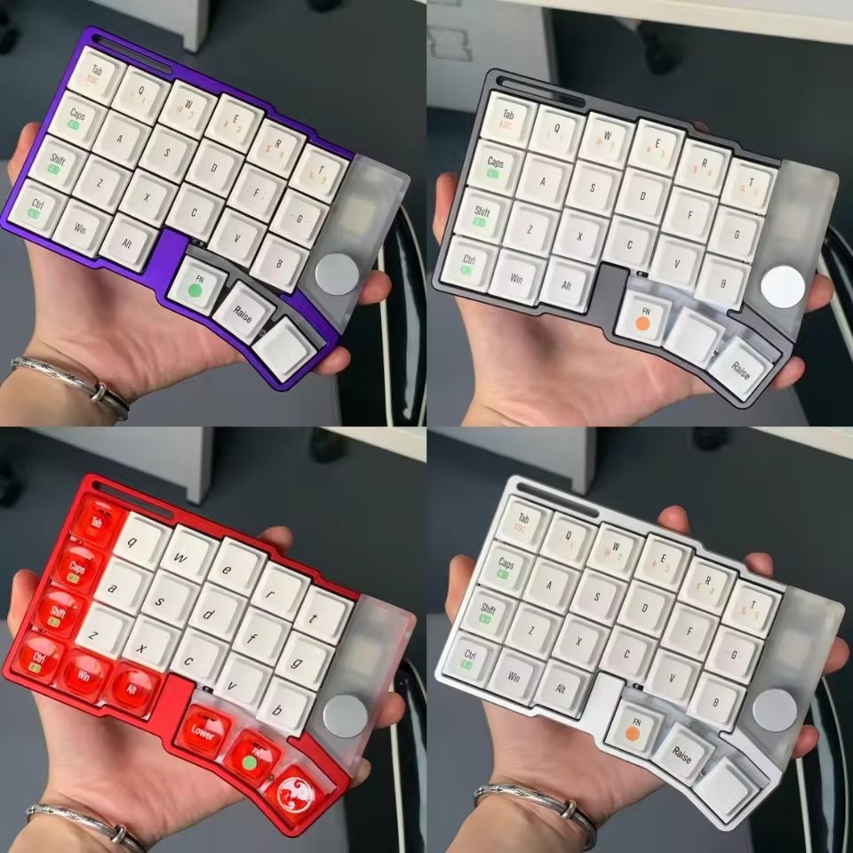 ShoTastemaker's tweet image. 最近中華製ジェネリックkeyballを使ってるんだけど、🐜で探すときに見つけたJezail Funder Cornixとかいうのがめちゃくちゃビルドクオリティ高くて良さそうなので気になってる。
もっと気軽にいろんな分割キーボード試したい、、おでトラッキングデバイスつきなのがいいなぁ