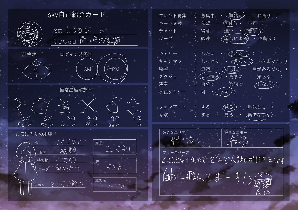 ＳＫＹ プロフィール一読要ページ しらかし on X: 