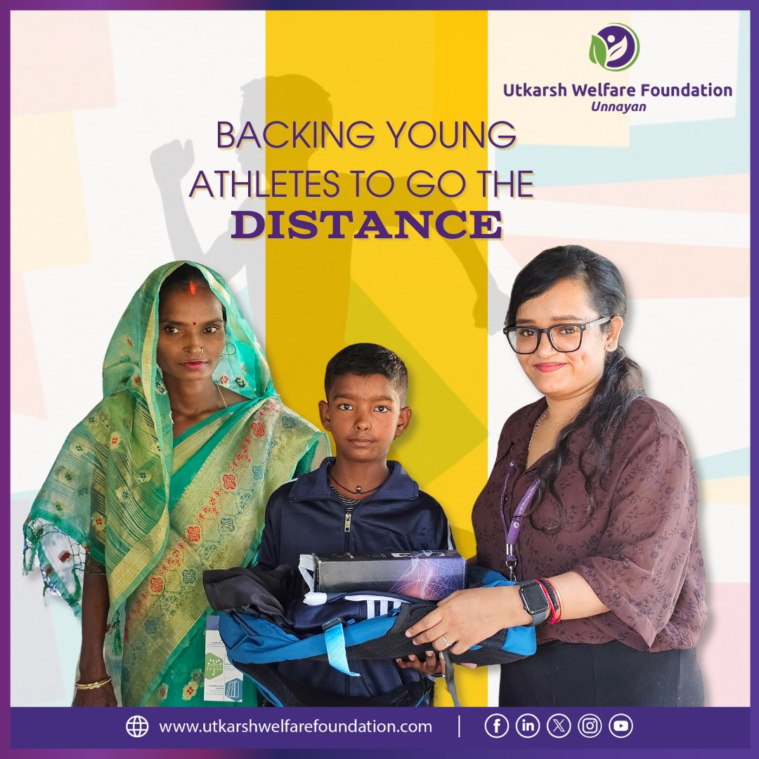 UtkarshWelfare's tweet photo. #UWF, in collaboration with #USFBL, supports 11-year-old athlete Master Badal with a sports kit to enhance his training, performance &amp; nutritional well-being, reinforcing our shared vision of empowering youth through access, opportunity &amp; growth.
#YouthEmpowerment #SDG3 #SDG4 https://t.co/6BK80f5On7