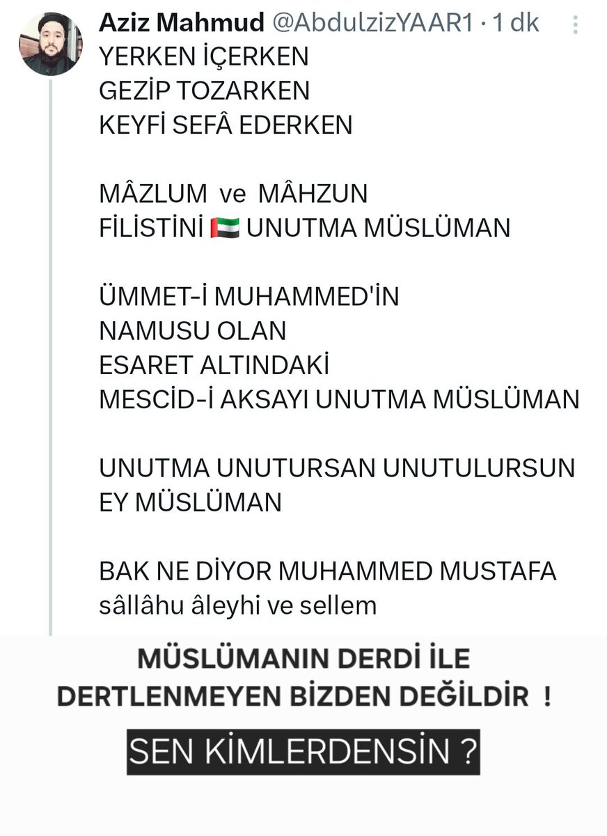 #gazzeyiunutma 
#FilistiniçinHareketeGeç 
#mescidiaksayıunutma