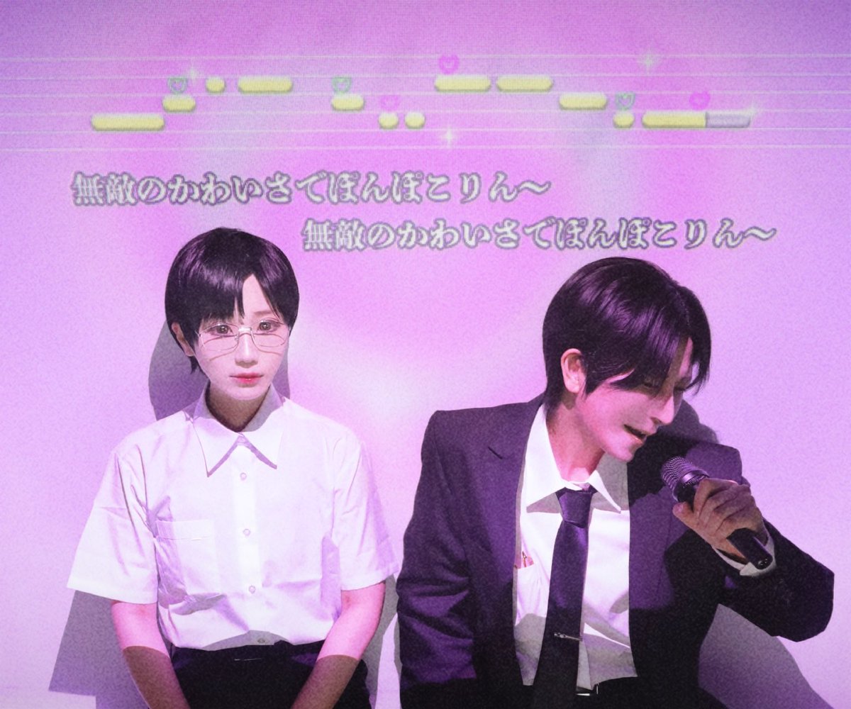 ⚠︎︎cos
さとみくんとプリクラ撮りに行ったら
カラオケのフレームがあって迷わず撮った🥳🎤
謎の歌詞かわいいw