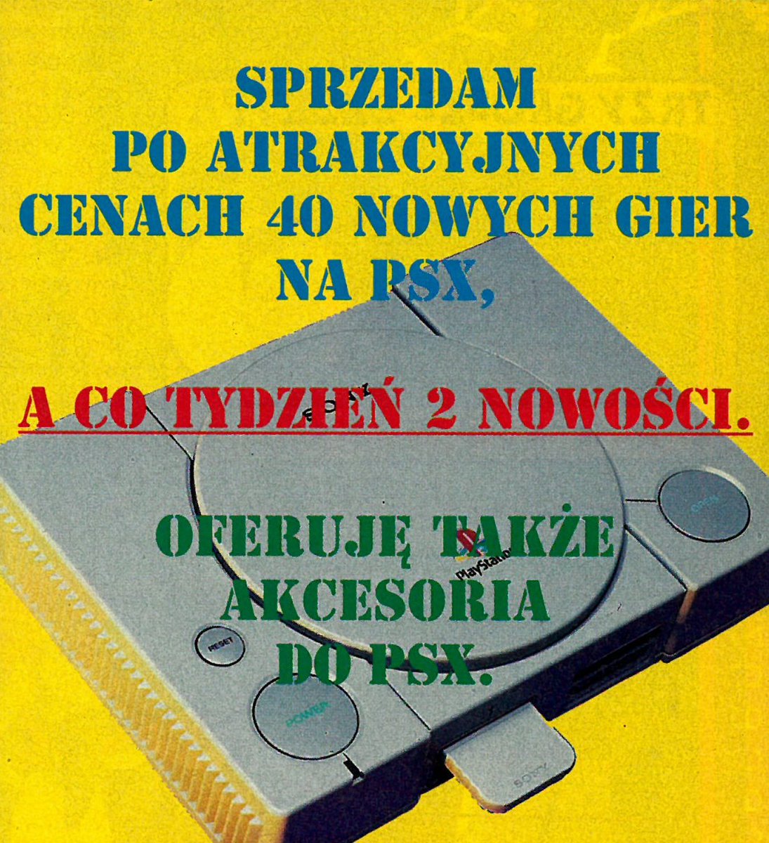 Z cyklu "Bardzo dziwne stare reklamy", który lubimy tu prezentować: ta z dziesiątego numeru. Gdzie 40 nowych gier, ale co tydzień 2 nowości 🤯