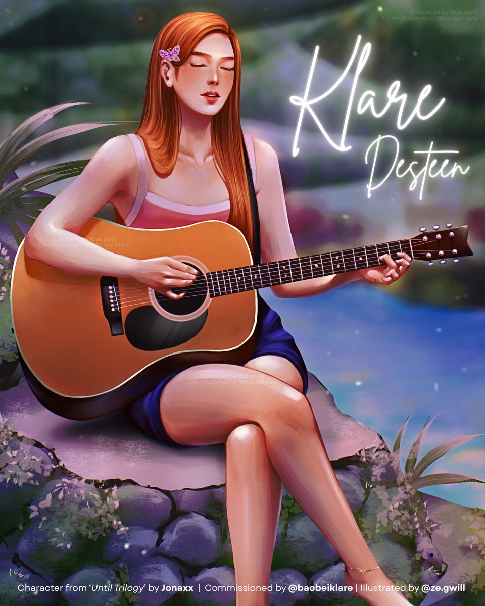 ze_gwill's tweet image. Klare 🦋🎸✨ Commissioned by @baobeiklare 
#jonaxx #art #guitar