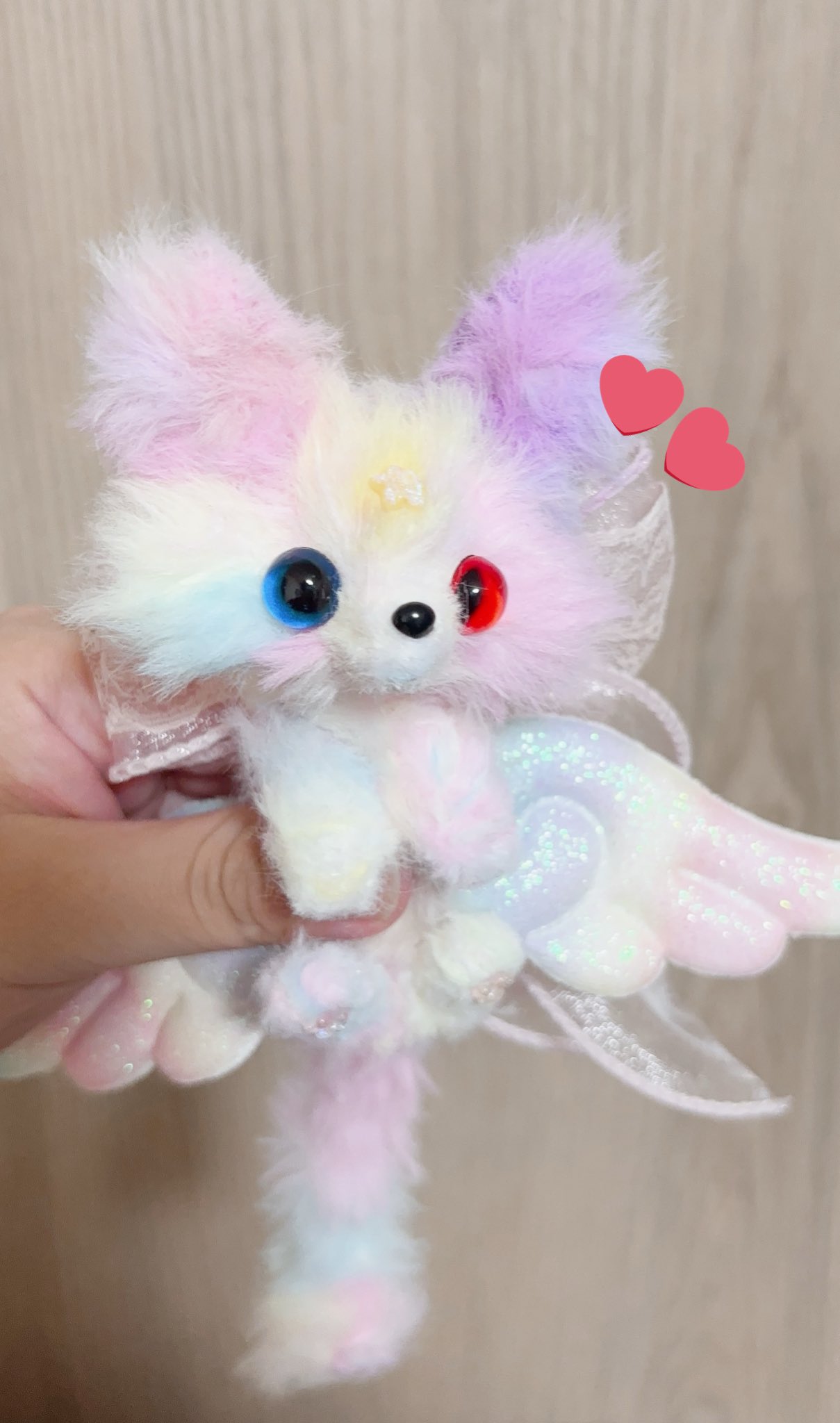 ハロウィンケモノ バットキャット アートドール ハンドメイド作品 ぬいぐるみ幻獣 ハロウィンケモノ バットキャット アートドール ハンドメイド