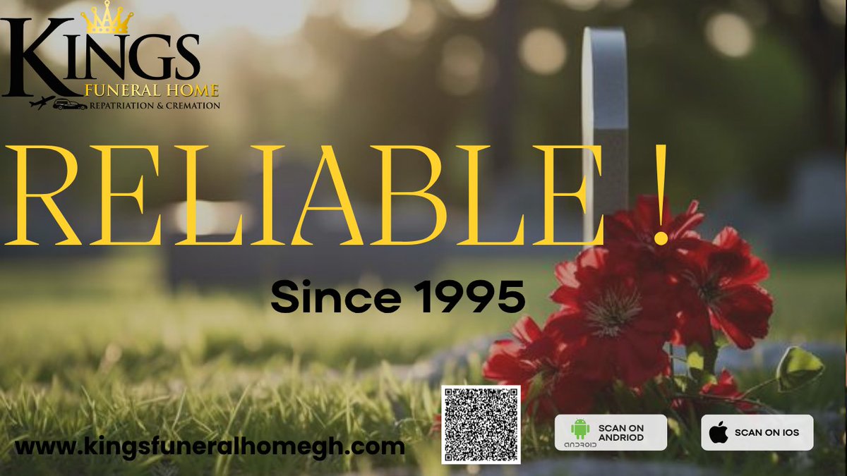 KFHRC_'s tweet photo. ✨ Reliability you can trust. Compassion you can feel.
For over 30 years, KFHRC has been delivering dignified funeral, repatriation, and cremation services with professionalism and care.
📞 +233 243 728 333 | +233 501 380 415
📧 info@kingsfuneralhomegh.com https://t.co/KdwGLsti1f