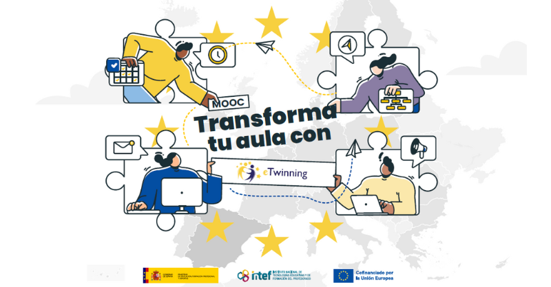 eTwinning_es's tweet photo. 🎓 ¡Explora eTwinning de forma práctica y creativa!

📍 Este curso masivo y abierto en línea te ofrece 5 semanas para descubrir cómo diseñar proyectos colaborativos innovadores adaptados a tu aula

🗓️ Del 21 de octubre al 27 de noviembre

🔗https://t.co/GrNMbGn1CO https://t.co/JsMWSAzpc2