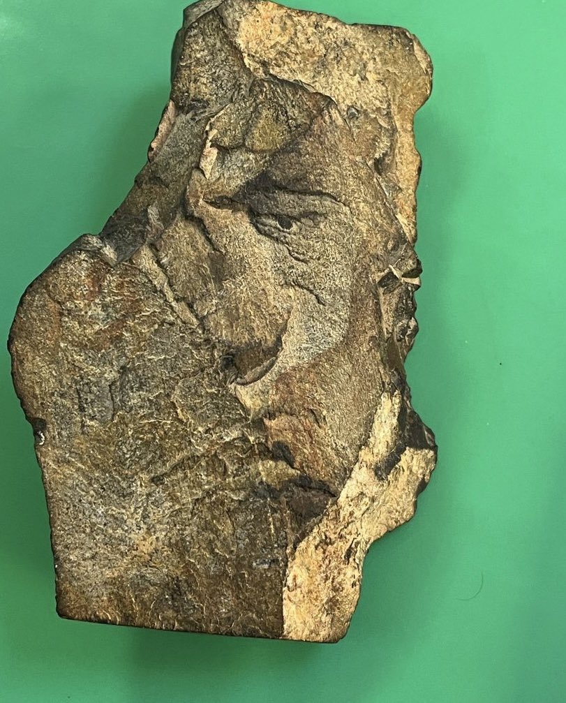 هذا اجمل شي شفته اليوم
صخره على شكل وجه واحد زعلان