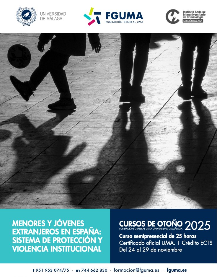 Del derecho a la realidad 🍂 En el curso "Menores y jóvenes extranjeros en España" juristas, investigadoras y jóvenes extutelados analizarán cómo funciona (y cómo falla) el sistema de protección. Historias en primera persona que no aparecen en los informes

#OtoñoFGUMA