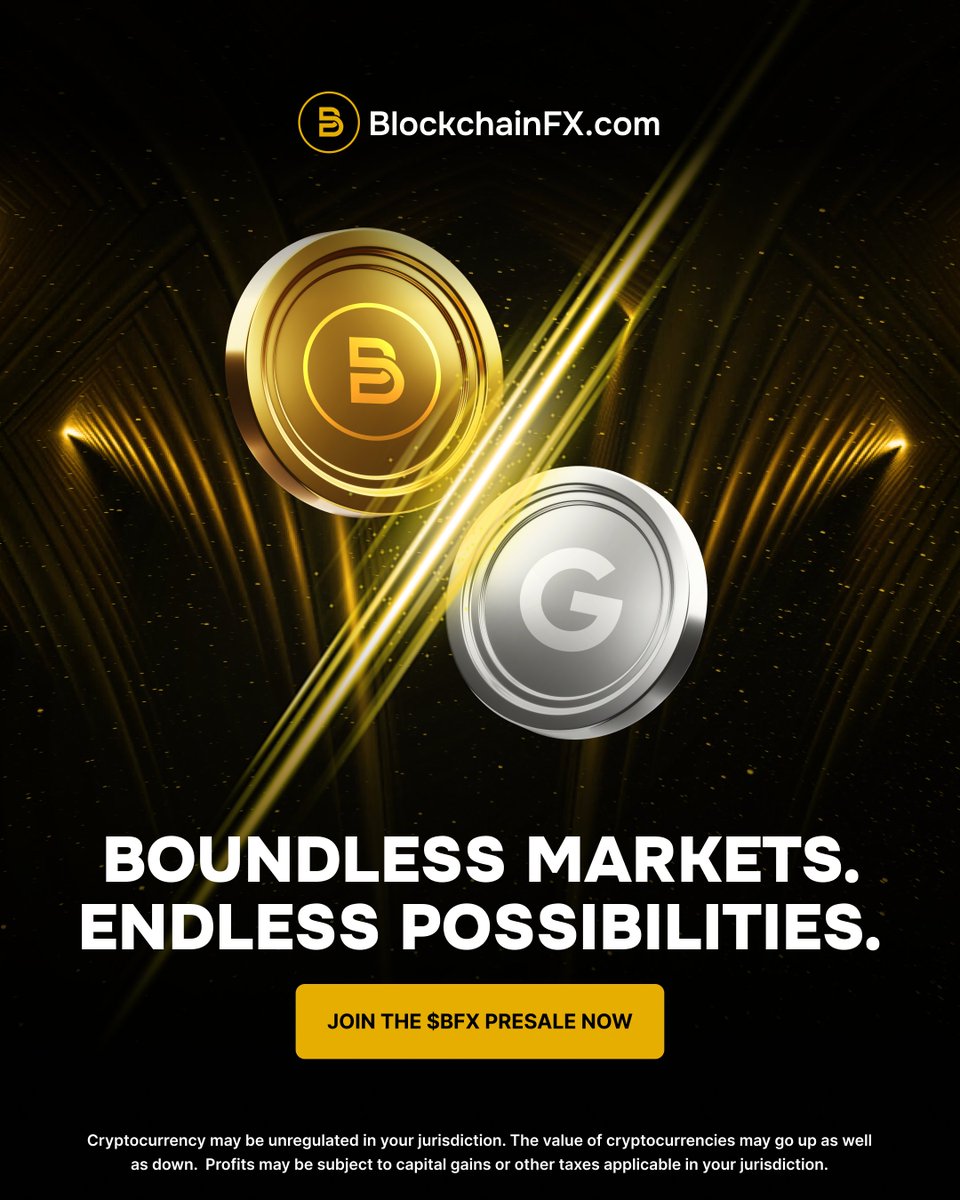 BlockchainFXcom's tweet image. 🗝️ Unlock limitless potential with BlockchainFX, Your gateway to endless opportunities.

The future of crypto is here.

Join the $BFX presale now 👉 BlockchainFX.com

#BFX #BlockchainFX #Presale #Crypto #Web3