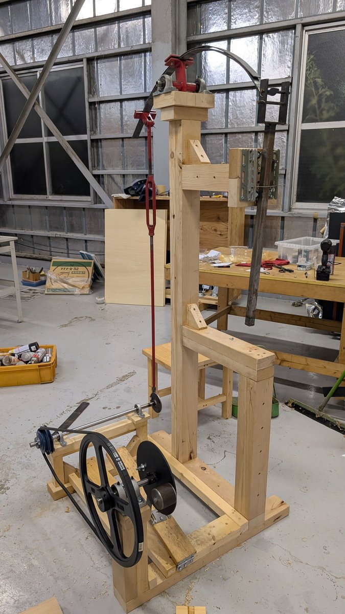 足踏み鍛造機失敗しました😢他のことやらなきゃいけないのでこれで一旦終わりにします。