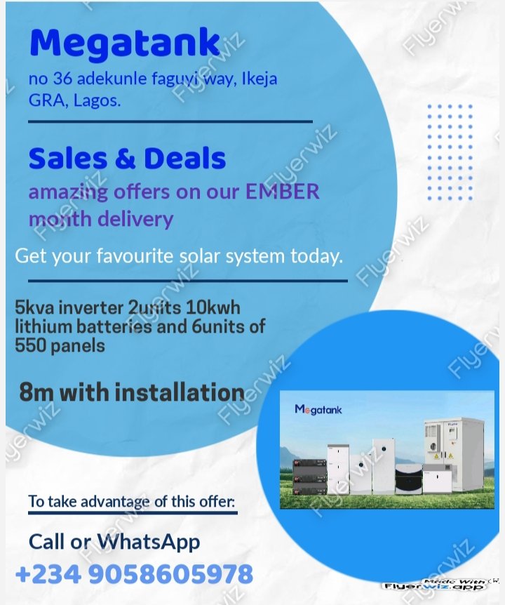 blvckkiekie's tweet image. Valid till December 
Call or WhatsApp 
+234 9058605978.... 
#Megatank #solar