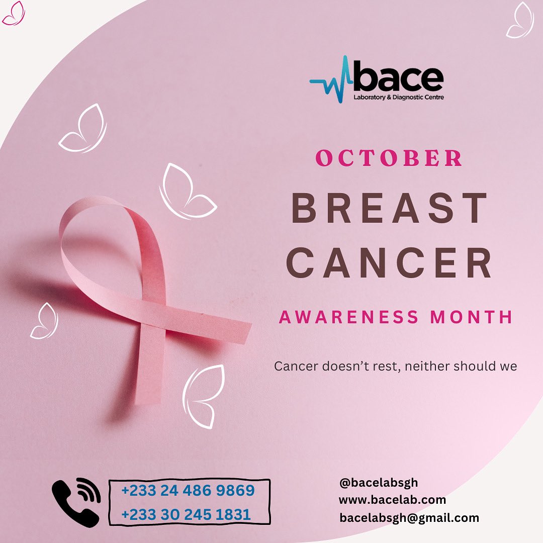 Bacelabsgh's tweet photo. Strong women, stronger health 💖. Join Bace Laboratory this October for Breast Cancer Awareness. Get screened today. Early action makes a difference. 📞 0244869869
#october #BreastCancerAwareness https://t.co/NqAtaQmtrE