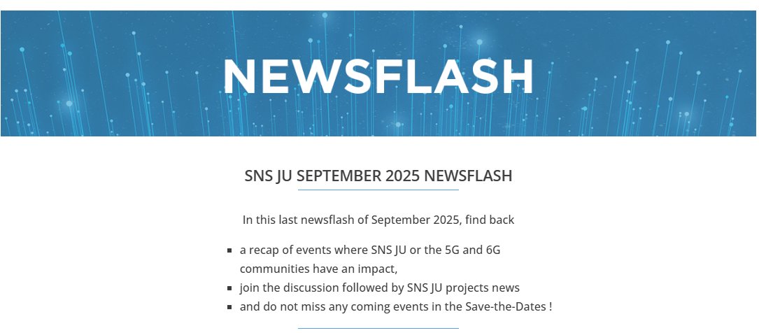 6GSANDBOX's tweet photo. #Learnabout6GSANDBOX at the latest @6G_SNS   #Newsflash. We’re excited to be featured for our latest NTN and RIS trials announcements!
Read all the latest news here => https://t.co/ijhUWa4JVD
#6g #snsju #6gsns #horizoneurope https://t.co/eJZ9uqecLB
