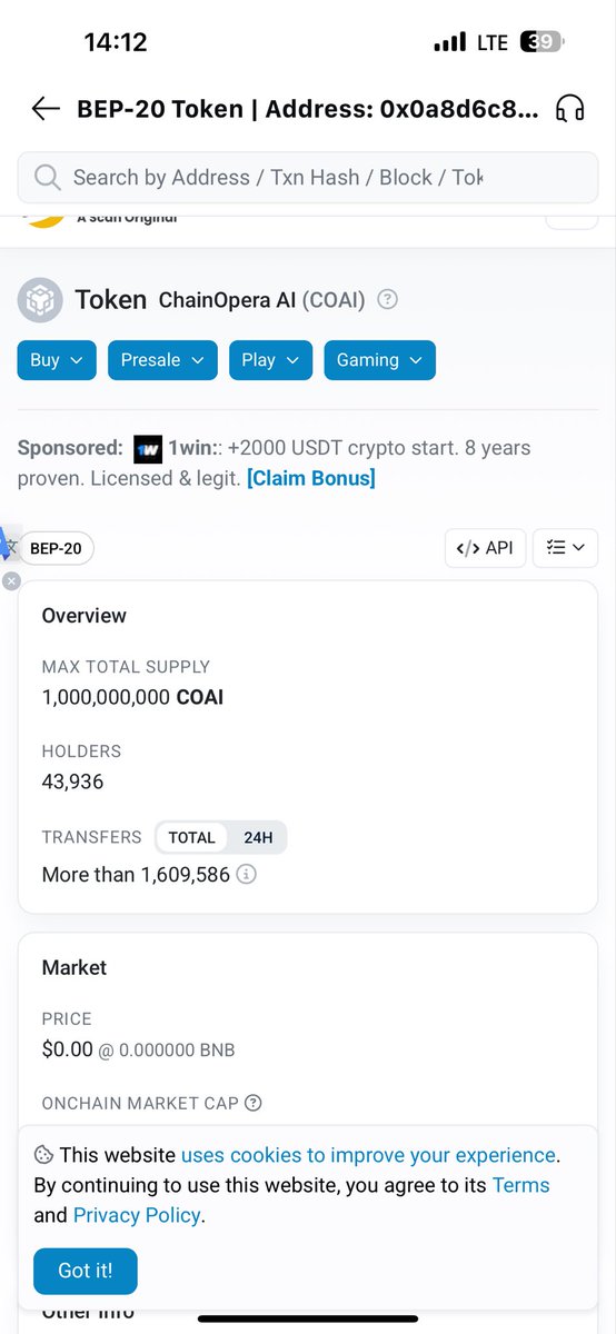 #coaiUSDT #coai =#rugbull likitide =0