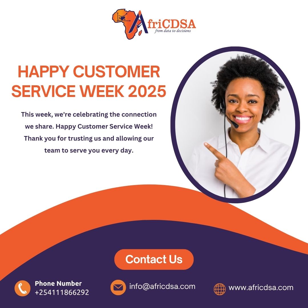 afri_cdsa's tweet image. This week, we&apos;re celebrating the connection we share. Happy Customer Service Week! Thank you for trusting us and allowing our team to serve you every day. 
#CustomerServiceWeek #AfriCDSA #DataDrivenDecisions #ThankYou