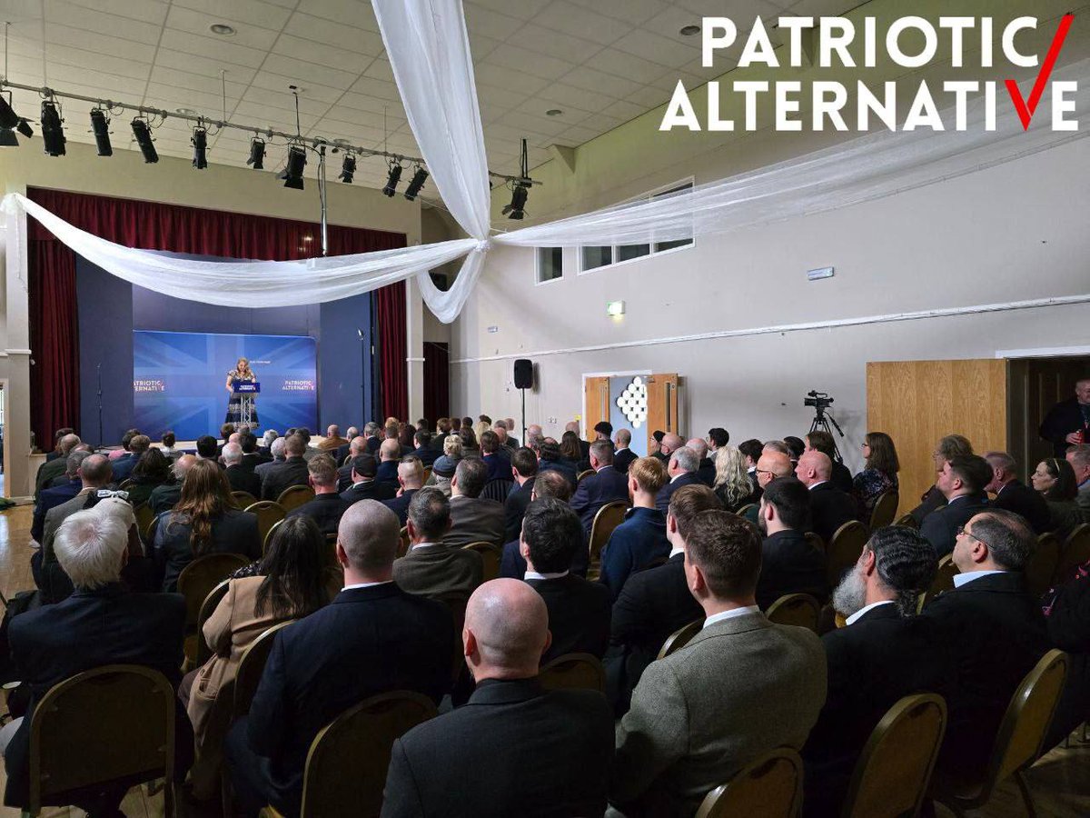 RealJarTaylor's tweet photo. On Saturday, I spoke at the annual Patriotic Alternative conference. 

Speakers were first rate, the audience very sharp, and organization was smooth as silk. A truly memorable occasion. 

So many wonderful British comrades!

 I will publish a full report in a few days. https://t.co/gGzITPrnMl