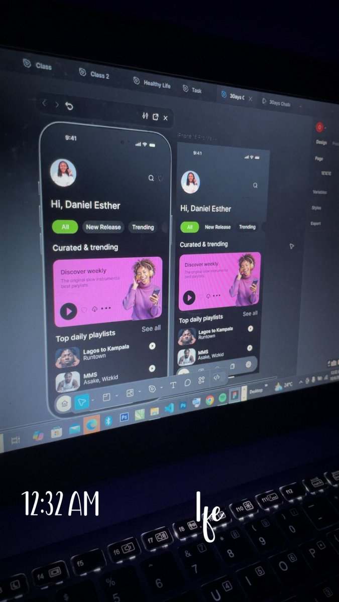 designbyfjay's tweet image. Day 1 ✅
Started my 30-day UI/UX Design Challenge with a music app concept 🎧
Growth starts with consistency 💪
What do you think about this design? 👇
#UIDesign #UXdesign #tech #designer
