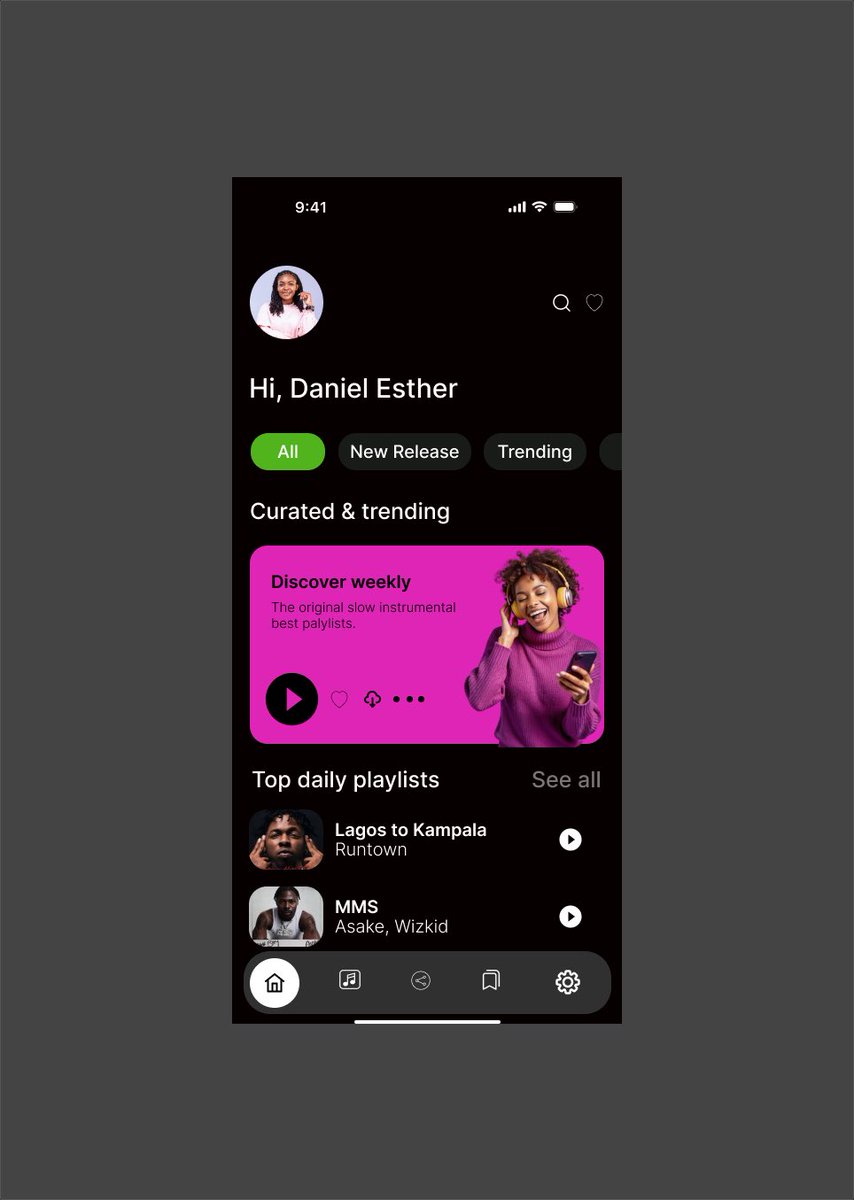 designbyfjay's tweet image. Day 1 ✅
Started my 30-day UI/UX Design Challenge with a music app concept 🎧
Growth starts with consistency 💪
What do you think about this design? 👇
#UIDesign #UXdesign #tech #designer