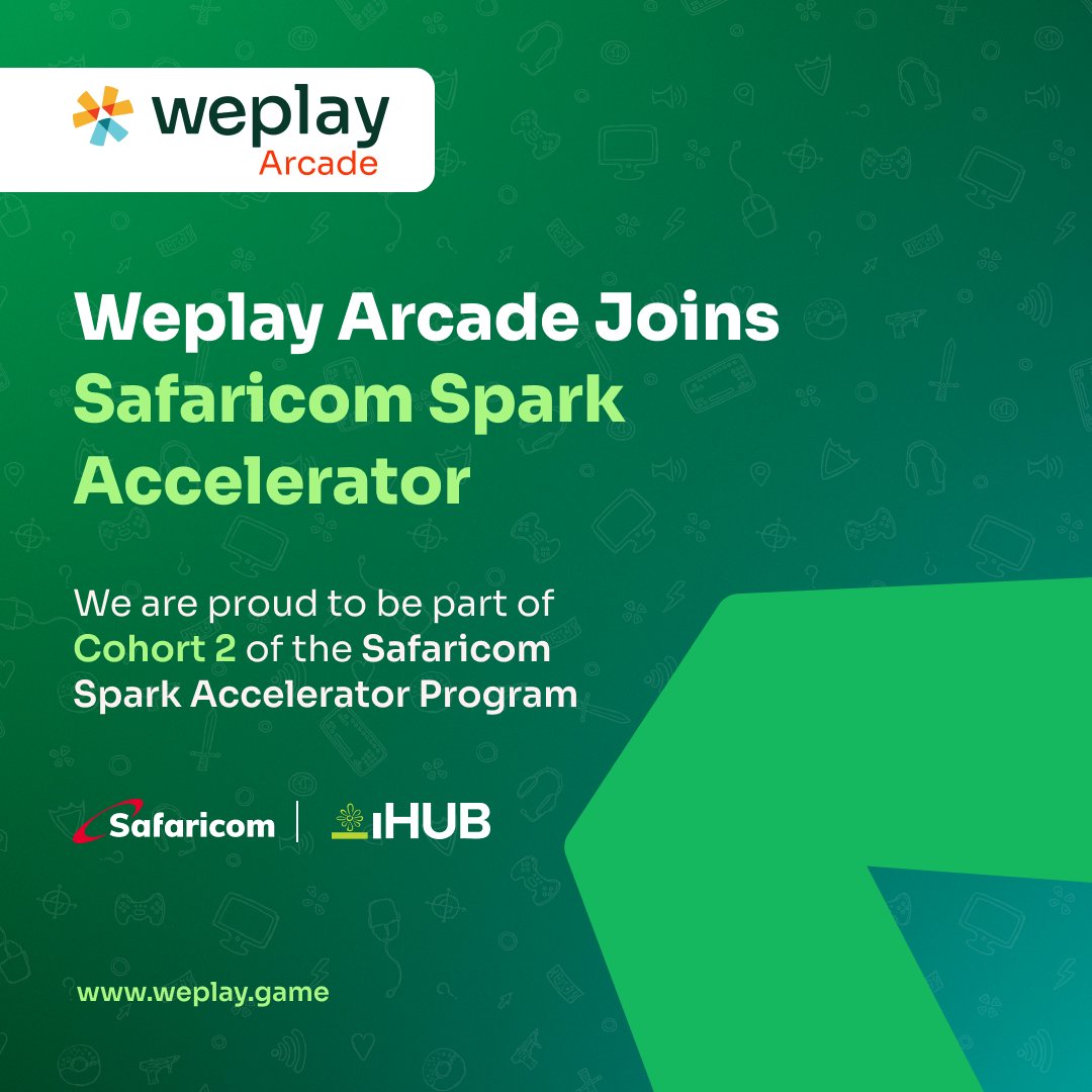 WeplayArcade's tweet photo. We’re thrilled to announce that Weplay Arcade has been selected to join Cohort 2 of the Safaricom Spark Accelerator Program! https://t.co/KX44Rhzs0x