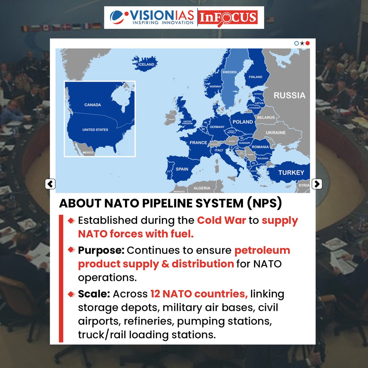 Vision_IAS's tweet image. NATO Pipeline System | Infocus | Vision IAS
Poland will join the NATO Pipeline System (NPS).
#VisionIAS #InFocus #UPSCPreparation #CurrentAffairs #NATO #NordStream #EnergySecurity #Europe #Geopolitics #UPSC2025 #UPSC2026 #CivilServices #IASPreparation