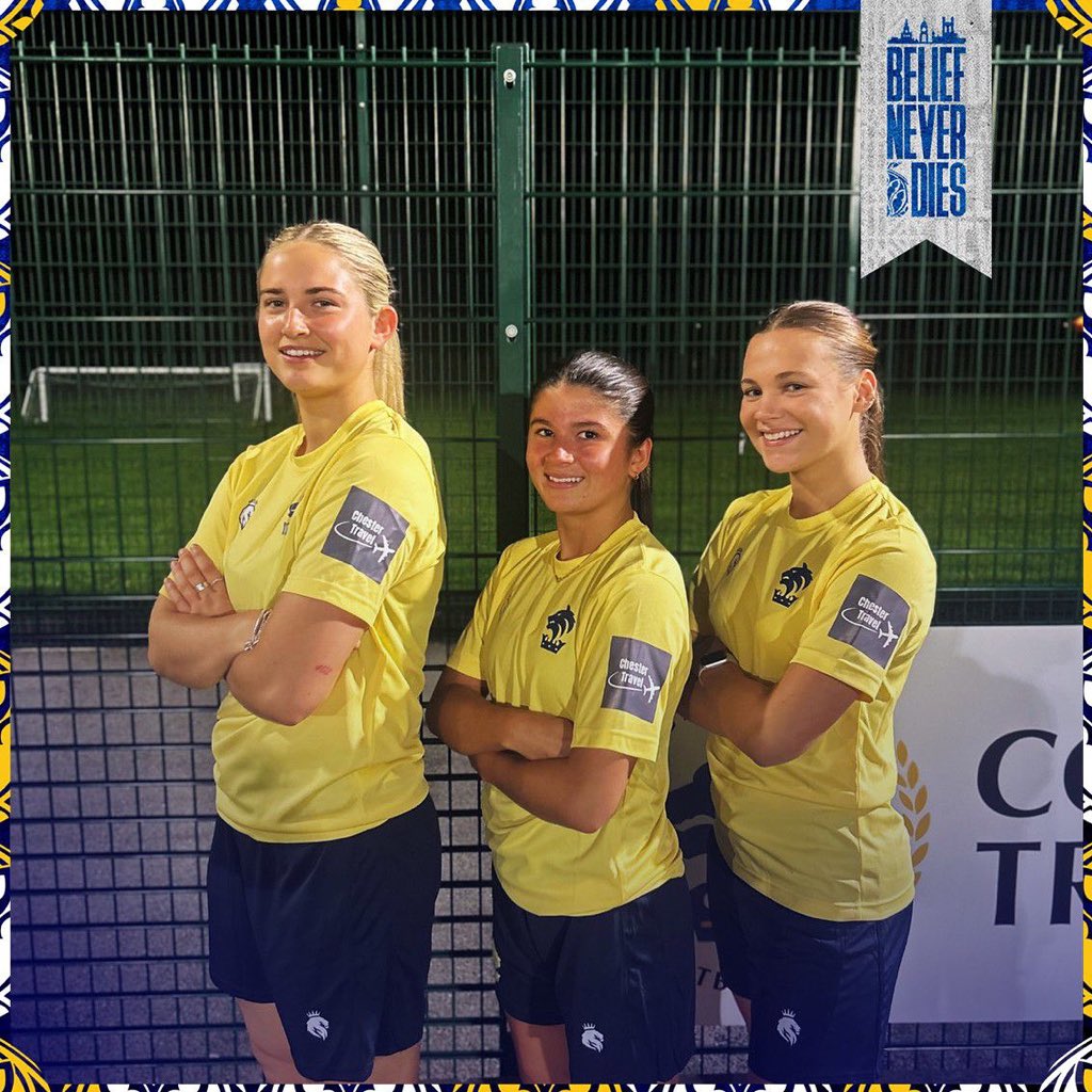 🤝 We'd like to thank Michelle, Jacqui and everyone at Chester Travel for becoming the Women's Team Training Kit Sponsor for the 2025/26 season. Your support is hugely appreciated!

🔗 For more information on our new Training Kit Sponsor, please visit: bit.ly/ChesterTravel
