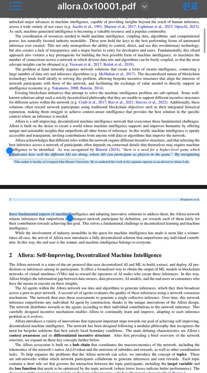 non_matrix's tweet image. [4시간 남은 @AlloraNetwork 스토리텔러 벼락치기2] 

Liverpool  John Moores University 교수가 블록체인으로 AI 독점을 해체한다면? 이들이 만든 시스템은 상상을 뛰어넘었습니다.

Allora 창립진은 AI, 알고리즘 학계의 촉망을 받는 J.M. Diederik Kruijssen(Liverpool John Moores University…