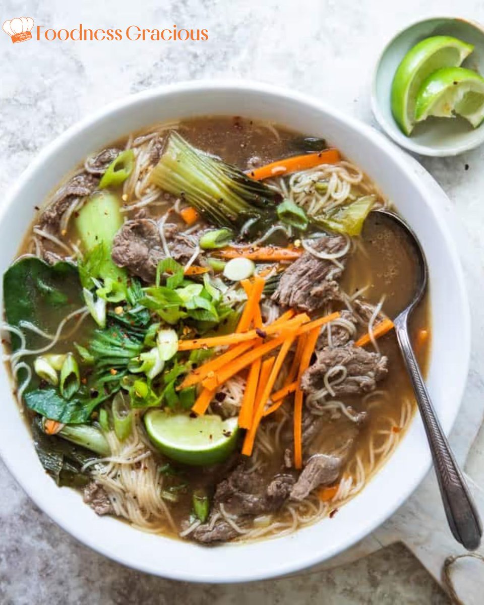 Slurp it up—it’s National Noodle Day!
This New Zealand Grass-fed Beef and Noodle Soup is hearty, cozy, and full of comfort.

👉 Recipe: foodnessgracious.com/recipes/new-ze…

What’s your noodle of choice: ramen 🍜, pho 🥢, or beef noodle soup?

#NationalNoodleDay #NoodleSoup #FoodnessGracious