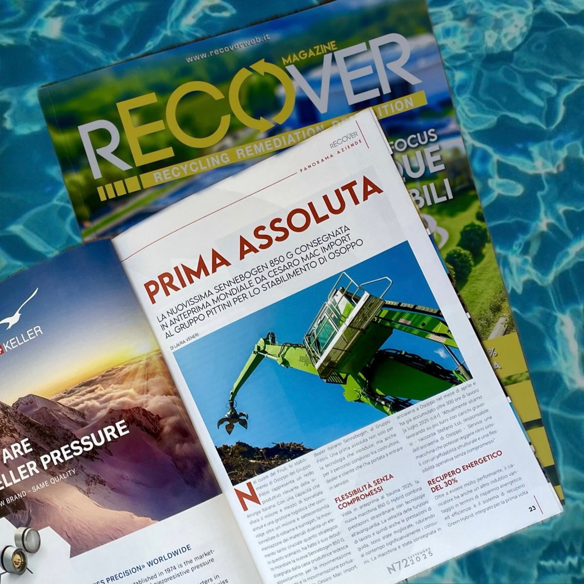 ⚙️Sul numero di Recover Magazine di settembre raccontiamo la prima consegna mondiale della nuova Sennebogen 850 G Hybrid, realizzata da Cesaro Mac Import per il Gruppo Pittini nello stabilimento di Osoppo (UD).
👉recoverweb.it/recover-magazi…