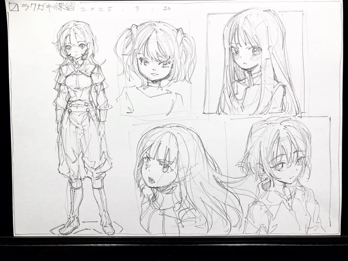 女性キャラ練習いろいろ 