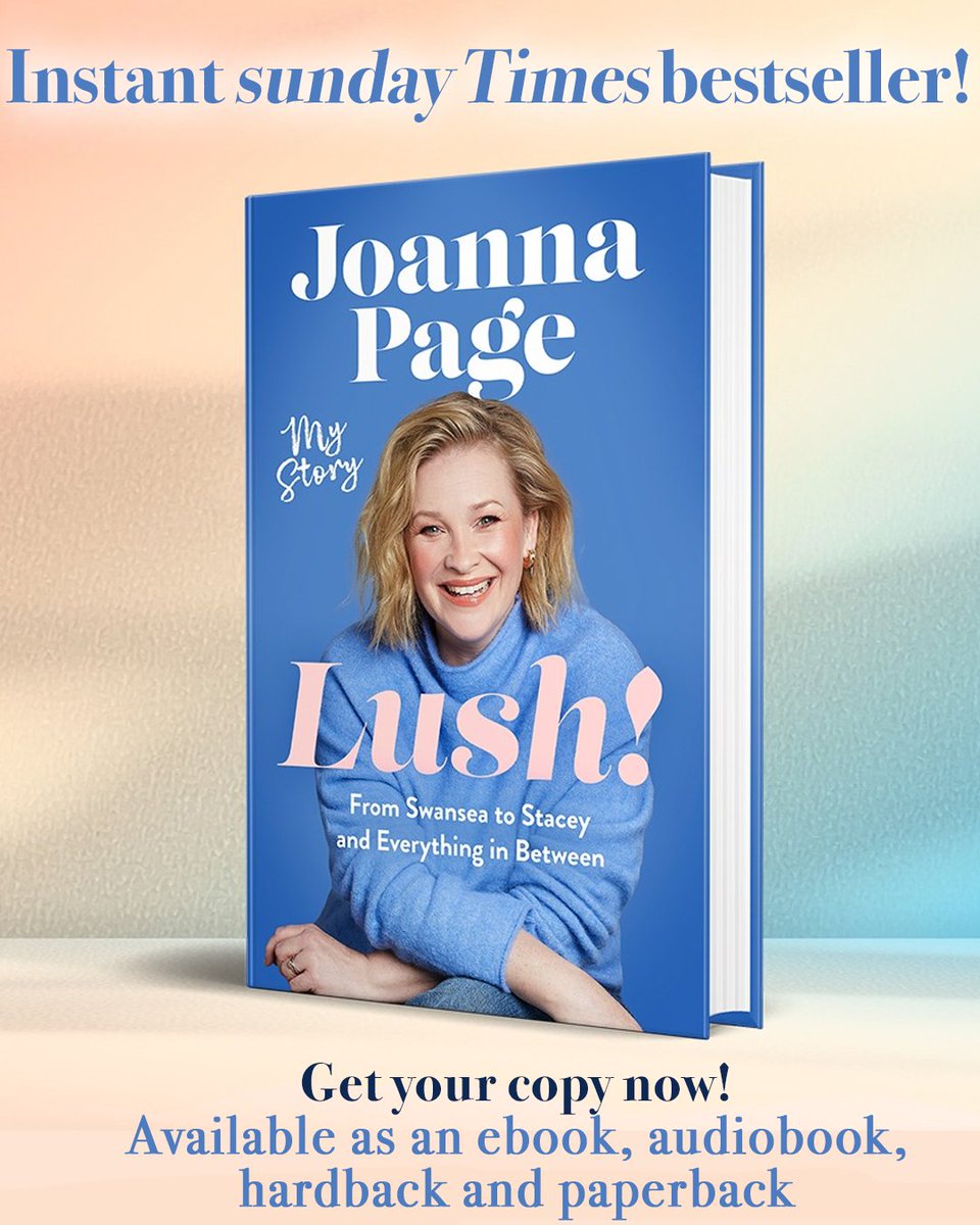 Our #wonderful Joanna Page's #new book #lush is a Sunday Times instant bestseller! 
Grab your copy of this amazing #autobiography #online and at all good bookshops now, and discover Joanna's incredible journey to #stardom and what life is really like behind the cameras!