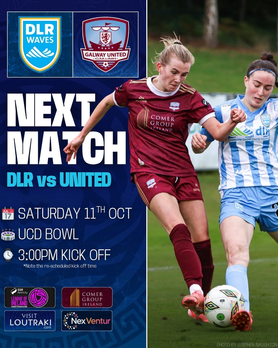 It's the final week of the SSE Airtricity <a href="/LoiWomen/">LOI Women</a>'s Premier Division 🥹

We travel to The UCD Bowl to take on <a href="/DLRWaves/">DLRWaves</a> in our final game of the season!

⏰ 𝗣𝗹𝗲𝗮𝘀𝗲 𝗻𝗼𝘁𝗲 𝘁𝗵𝗲 𝗰𝗵𝗮𝗻𝗴𝗲 𝗶𝗻 𝗸𝗶𝗰𝗸 𝗼𝗳𝗳 𝘁𝗶𝗺𝗲 𝘁𝗼 𝟯𝗣𝗠!

#ItsATribalThing | #GUFC2025 |