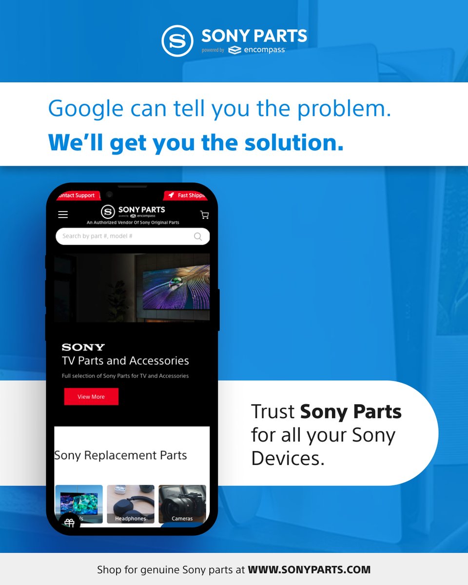 sonyparts1's tweet image. Google might find the problem, but only the right part fixes it. 🛠️
Keep your sony appliances running like new with genuine parts! ✅

#sonyparts #GenuineParts #SmartRepairs #ApplianceCare #FixItRight #HomeMaintenance