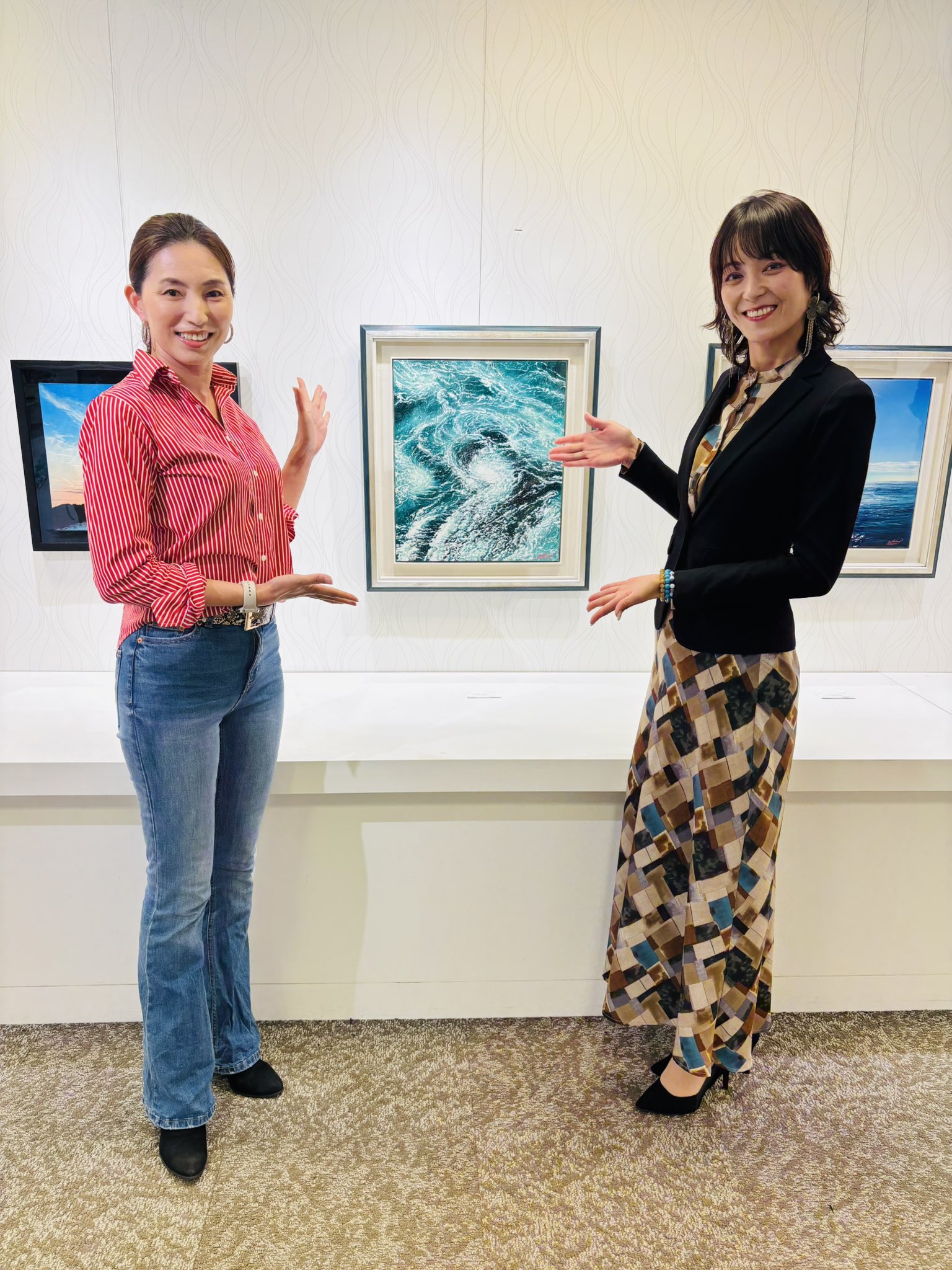 青木成実　絵画 海の光」描いた17点 画家でモデルの青木成実さん(阿南市出身