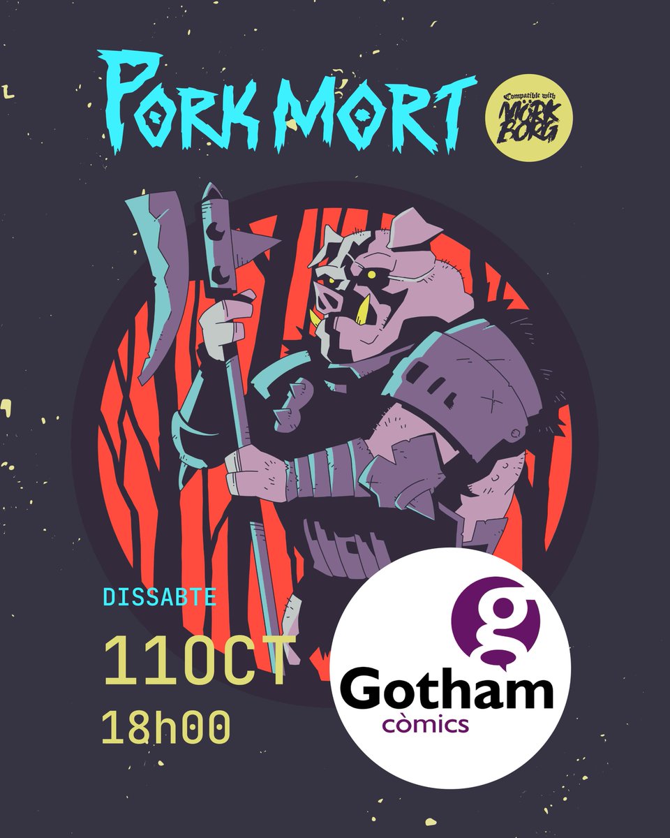 Presentació del Projecte Pork Mort Dissabte 11 d'Octubre!
Amb els autors i il·lustradors del joc!