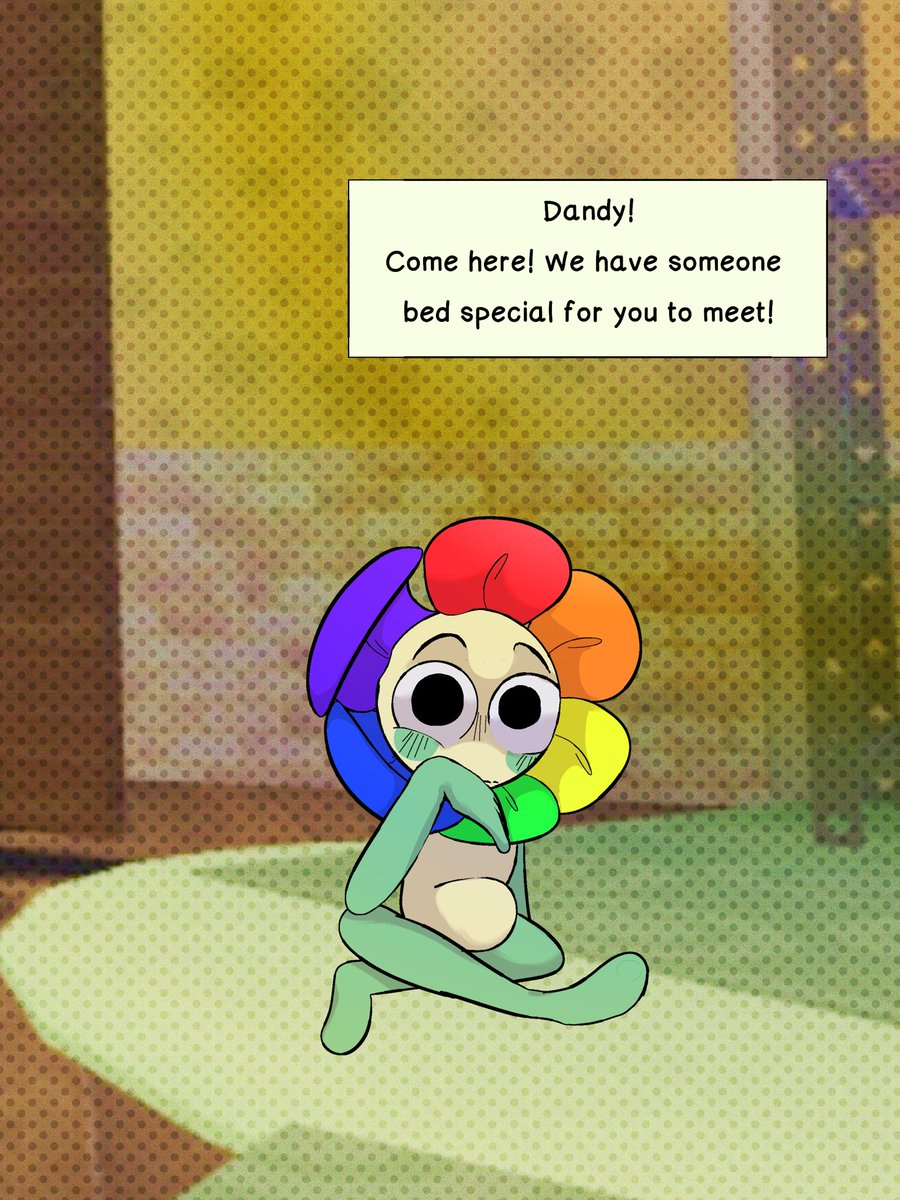 Fl0wsidy_c0re's tweet image. Moonflower week day 1! 

First meeting (4/7)

#Moonflowerweek2025 #dandysworld