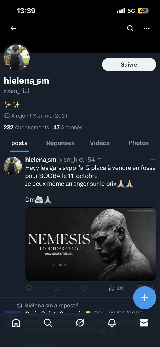 aaneleih's tweet photo. ‼️🚨ATTENTION SCAMMER !!! Cette personne ce fait passer pour moi !! RT SVP POUR ÉVITER QUE QUELQU’UN CE FASSE ARNAQUER #booba #concert  place 11 octobre fosse https://t.co/G6VRN5s6sA