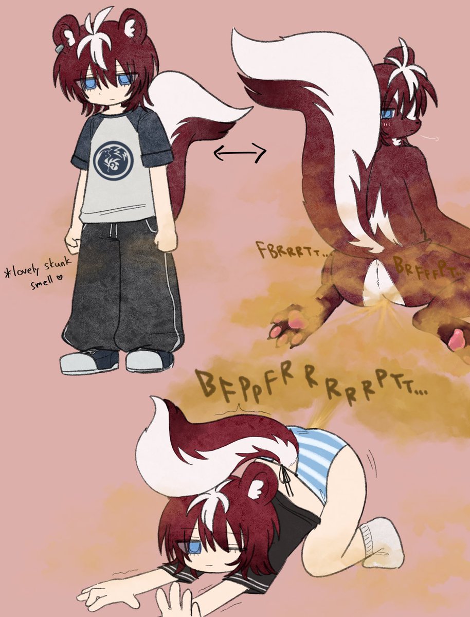 新しい子ができたわよ!赤いスカンク娘ちゃんです🦨🍎 エリーちゃんっていいます かわいがってあげてね 