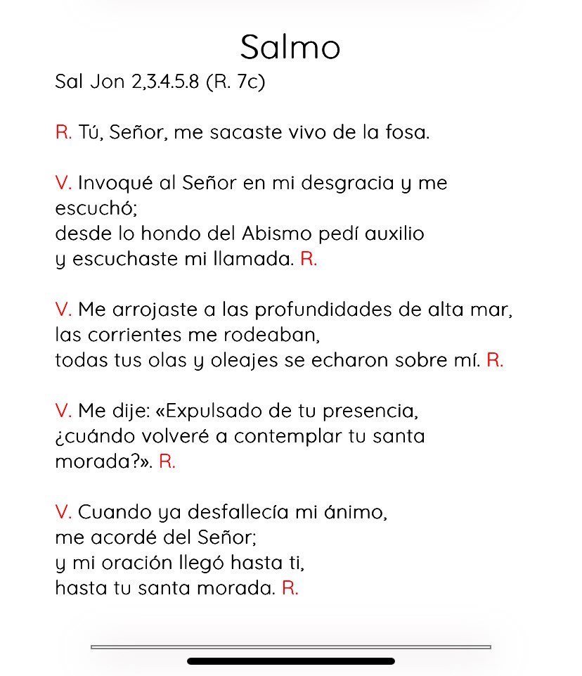 Tu, Señor, me sacaste vivo de la fosa.