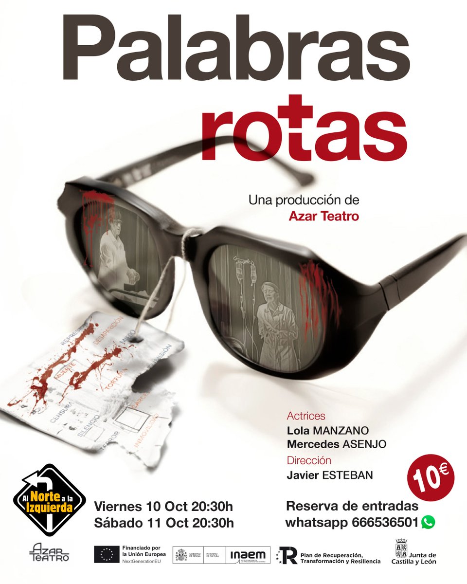 ¿Nos podemos rebelar ante un futuro autoritario? <a href="/azarteatro/">Azar Teatro</a>  lanza la voz de alarma en ‘Palabras rotas’   mascastillayleon.com/2025/10/06/nos…