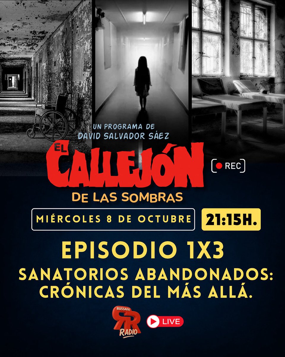 👉🏻𝗘𝗽𝗶𝘀𝗼𝗱𝗶𝗼 𝟭𝘅𝟯. 𝗦𝗮𝗻𝗮𝘁𝗼𝗿𝗶𝗼𝘀 𝗮𝗯𝗮𝗻𝗱𝗼𝗻𝗮𝗱𝗼𝘀: 𝗰𝗿ó𝗻𝗶𝗰𝗮𝘀 𝗱𝗲𝗹 𝗺á𝘀 𝗮𝗹𝗹á.

🎙️En directo a través de Russafa Radio y en diferido disponible en todas las plataformas de podcast como Ivoox, Spotify y Apple Podcast.

#davidsalvadorsáez