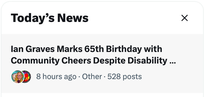 When you pop onto Twitter and you see this in Today's News.  <a href="/xskinn/">Ian Graves. Neuro Detergent. Hands Off Greenland</a>  has made the big time.