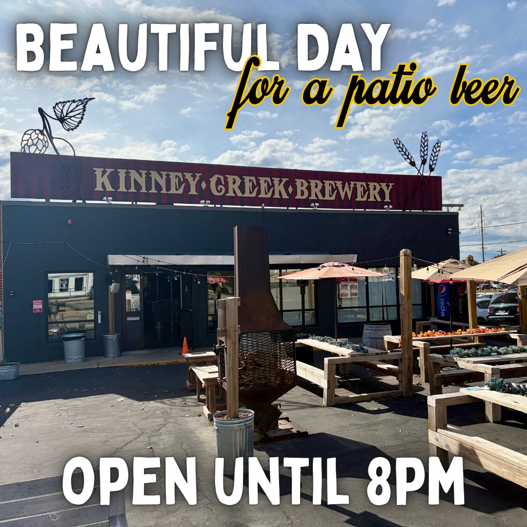 KinneyCreekBrew's tweet image. It's a beautiful fall day for a patio beer!
Stop in the taproom and grab your favorite to enjoy on our patio.

#patio #fall #fallweather #patioseason #patiobeer #beer #craftbeer #seltzer #hardseltzer #rochestermn #rochmn