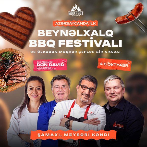 Azerbaijan_inNL's tweet photo. The successful International #Barbecue Festival held in #Shamakhi on October 4–5 attracted great international interest! The CEO of the World Barbecue Association (WBQA Nederland), Willem Vink, who took part in the festival, shared his positive impressions of the event. We are pleased to share his article about the festival.⤵️
https://t.co/ZgfkLvynhF
