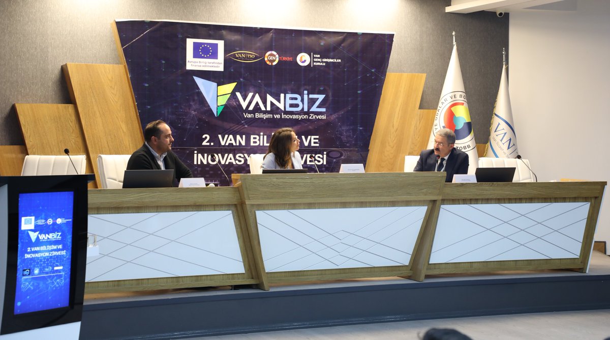 Avrupa Birliği Türkiye Delegasyonu destekleri, Odamız Bilgi Merkezi, Genç Girişimciler Kurulumuz, Van Yüzüncü Yıl Üniversitesi, Van Teknokent, Van YYÜ İnnovan Girişimcilik Merkezi ve GEN Türkiye işbirliğinde; Van Bilişim ve İnovasyon Zirvesi (VANBİZ) gerçekleştirildi.

AYRINTILAR