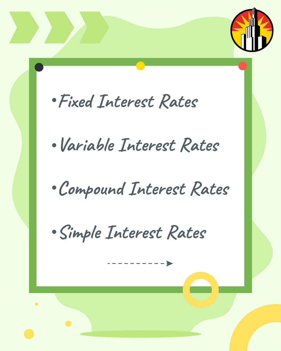 CheckCity's tweet image. Understanding the different types of interest rates can help you make smarter financial decisions. Keep learning about fixed, variable, compound rates, and more on the blog!
checkcity.com/loans-101/vari…
#InterestRates #FixedRates #VariableRates #loans