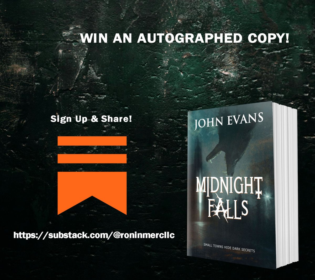 roninmercllc's tweet photo. Want to win a free signed copy of my #Horror novel; Midnight Falls? Sign up and share!
https://t.co/oa1ioFv8of
Ends on #Halloween, so hurry!
#bookgiveaway #autographedbook #horrornovel #horrorbooksky #readersky #booksky #substack
@roninmercllc.bsky.social
#rowanprosepub https://t.co/Tul6SadUqt